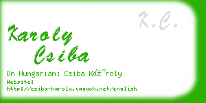 karoly csiba business card